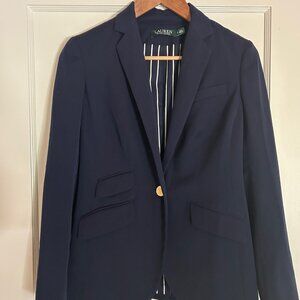 Lauren Ralph Lauren Navy Blue Blazer – Size 2